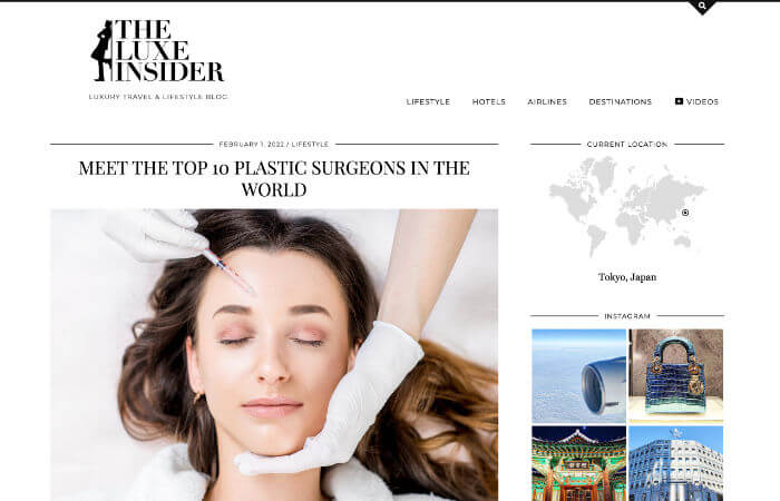 Screenshot of an article titled: the Top 10 Plastic Surgeons in the World