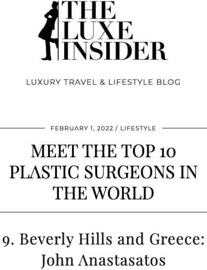 The Luxe Insider, Luxury Travel & Lifestyle Blog, February 1, 2022 Lifestyle Meet the Top 10 Plastic Surgeons in the World, 9. Beverly Hills and Greece: John Anastasatos