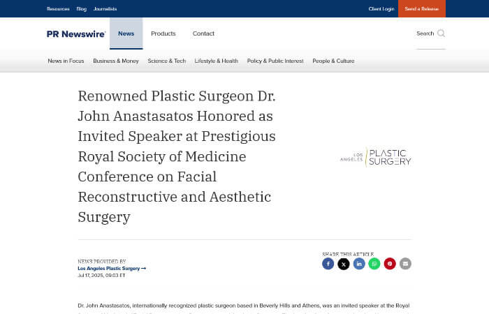 prnewswire article screenshot